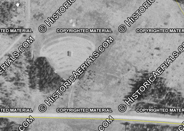 Evergreen Drive-In Theatre - 1952 Aerial (newer photo)